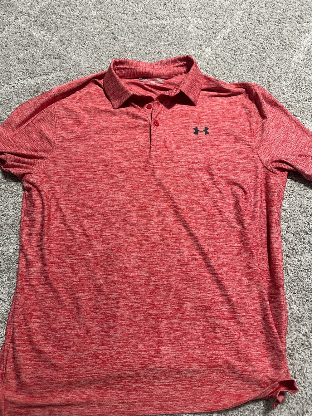Under Armour Red Heather Performance Polo